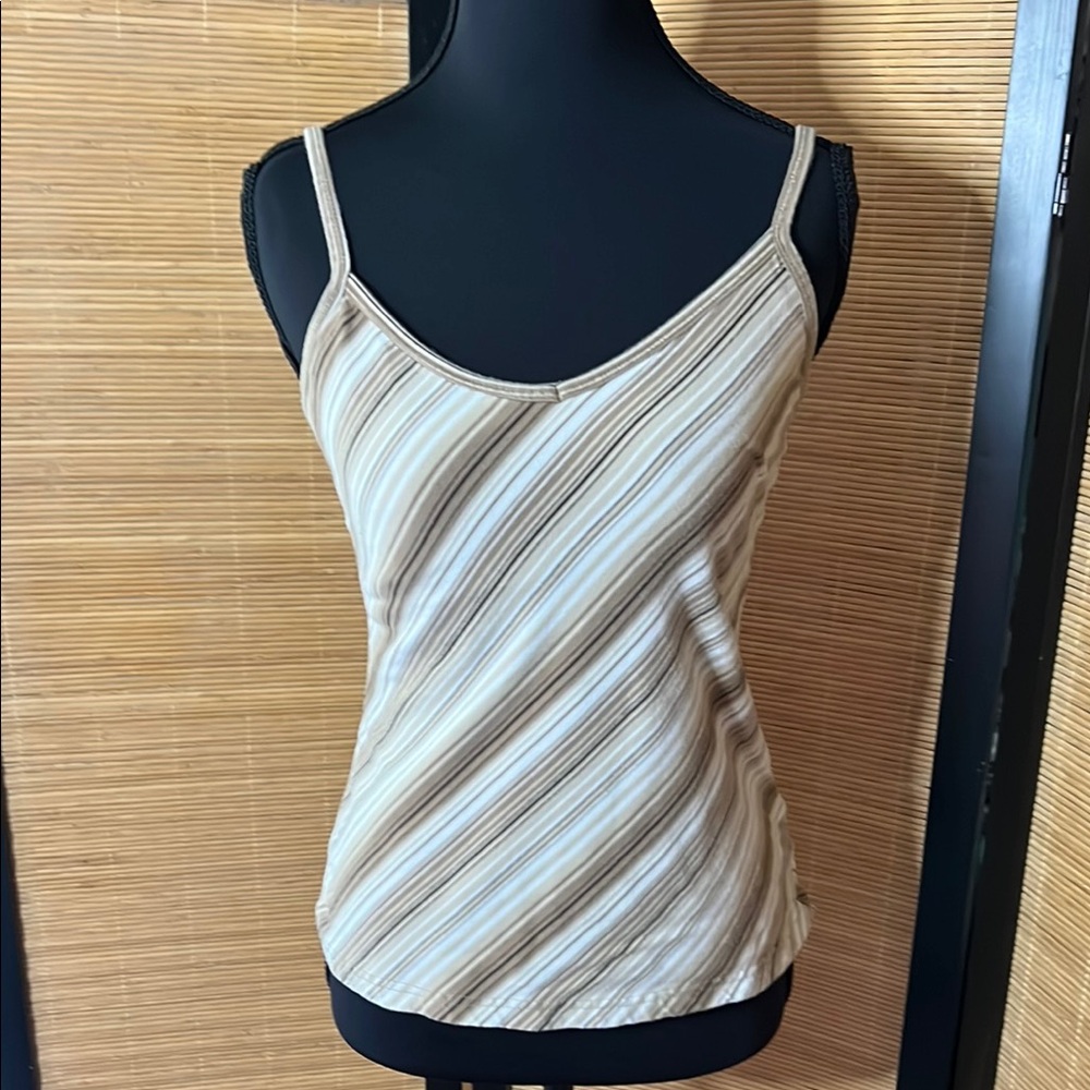 4/$15 Sonoma Beige Striped Camisole